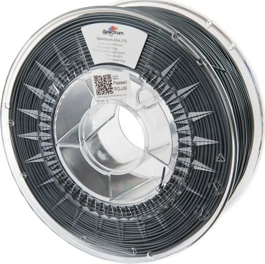 Filament Spectrum ASA 275 1.75 mm 1kg - tamsiai pilka