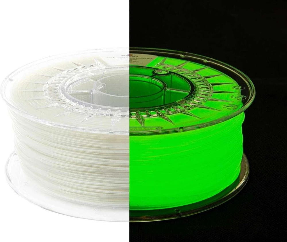 3D plastikas ASA šviečiantis tamsoje geltonai-žalias 1kg SPECTRUM