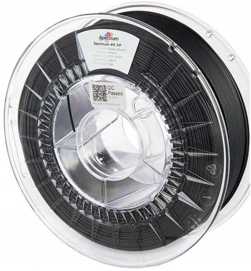 Filaments PC + CF carbon juodas 1kg Spectrum