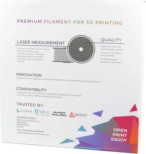 Spectrum Filament PLA sidabras