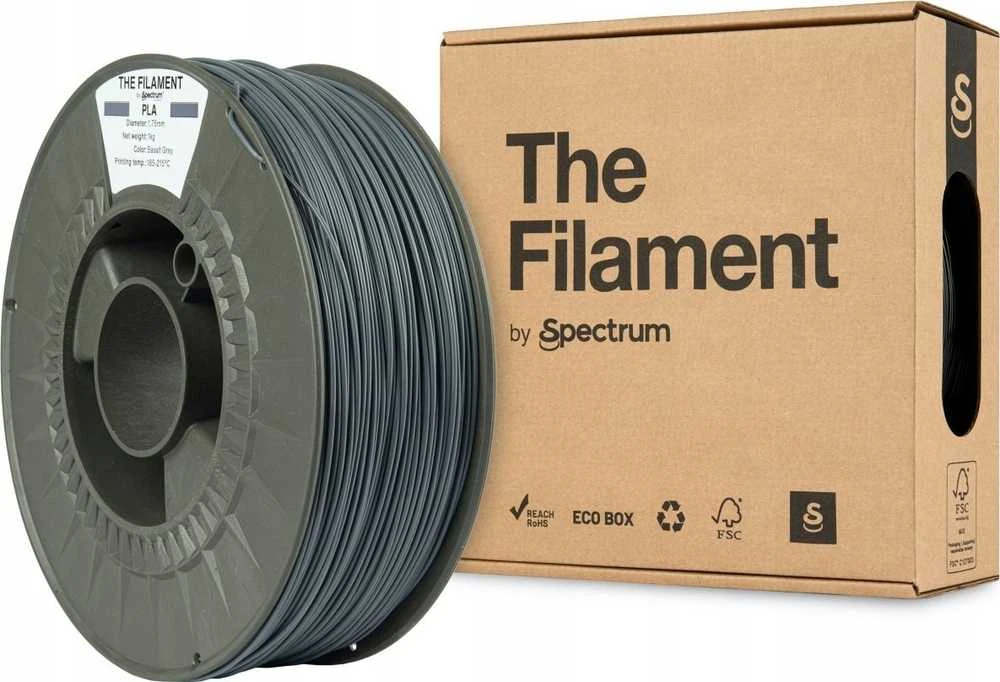 Spectrum basalt pilkas PLA filamentas su pakuote