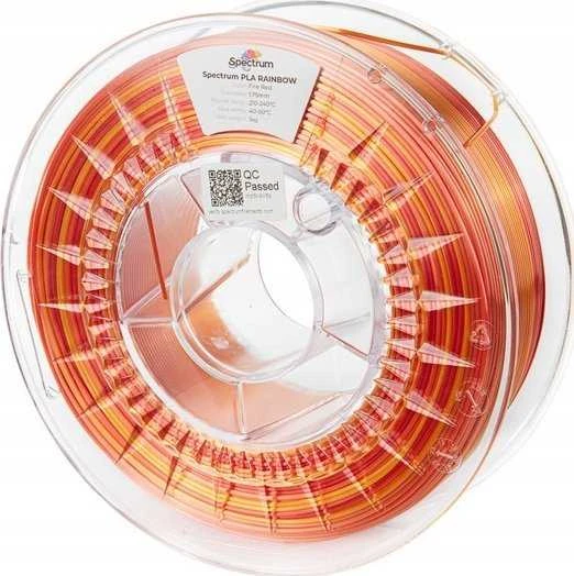 SPECTRUMAS Spausdinimo siūlas PLA SILK RAINBOW 1,75mm FIRE Raudonas 1kg