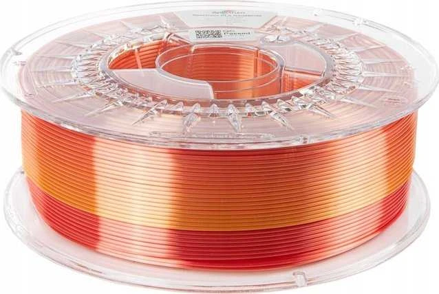 SPECTRUMAS Spausdinimo siūlas PLA SILK RAINBOW 1,75mm FIRE Raudonas 1kg
