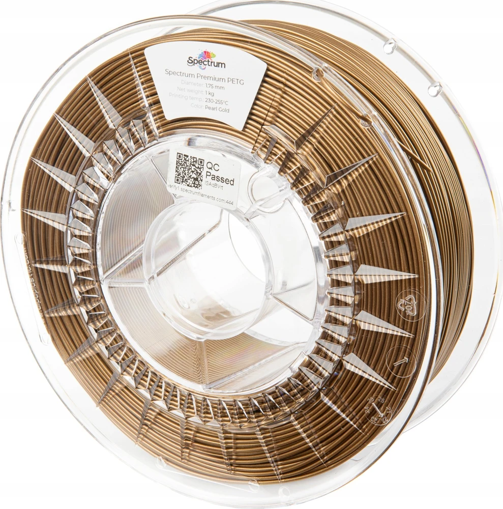 SPECTRUMAS Spausdinimo siūlas Premium PET-G 1,75mm PEARL GOLD 1kg