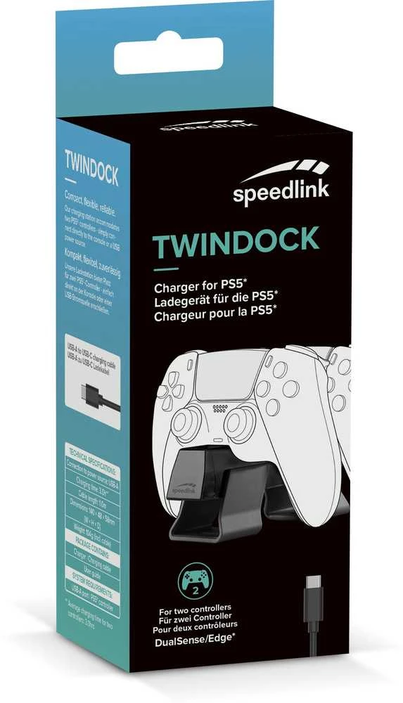 Speedlink - TWINDOCK įkroviklis, skirtas PS5, juodas
