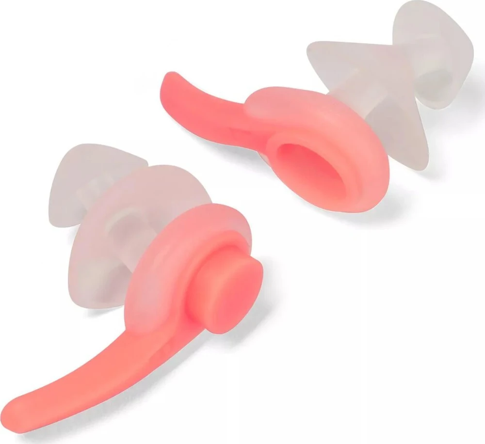 Speedo BIOFUSE ausų kamštukai, skaidrūs/fluoro mandarinų spalvos