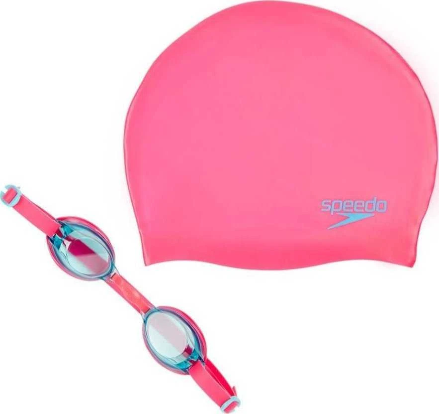 Speedo Plaukimo akiniai Dziecięce na Baseinas Speedo Jet V2 Rožinė + Kepuraitė