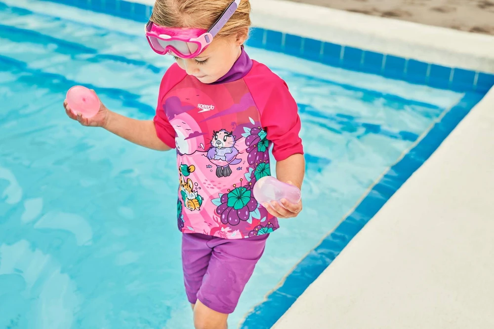 Speedo Plaukimo akiniai/Kaukė Junior Sea Squad Electric Rožinė/Violetinė