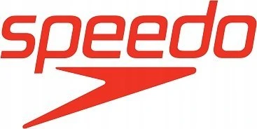 Speedo logotipas raudonomis raidėmis