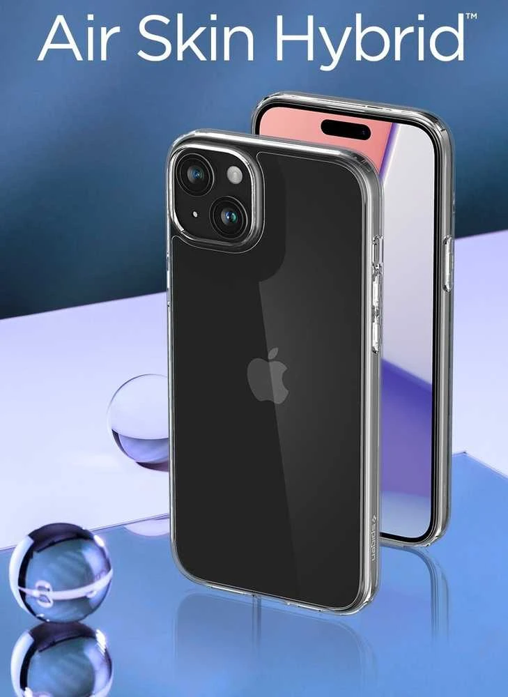 Spigen Air Skin Hybrid, crystal dėklas telefonui skaidrus – Apple iPhone 15 Plus