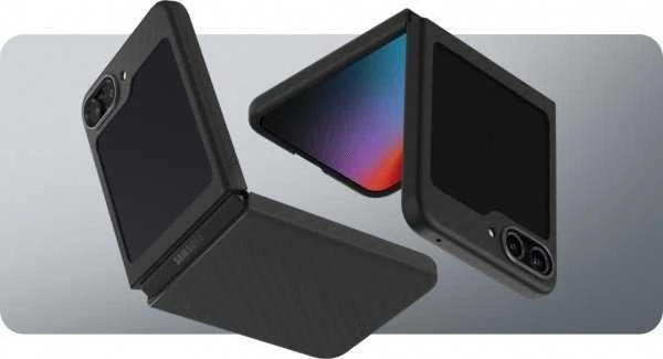 Samsung Galaxy Z FLIP 5 Spigen Airskin "Pro" telefono dėklas juodos spalvos