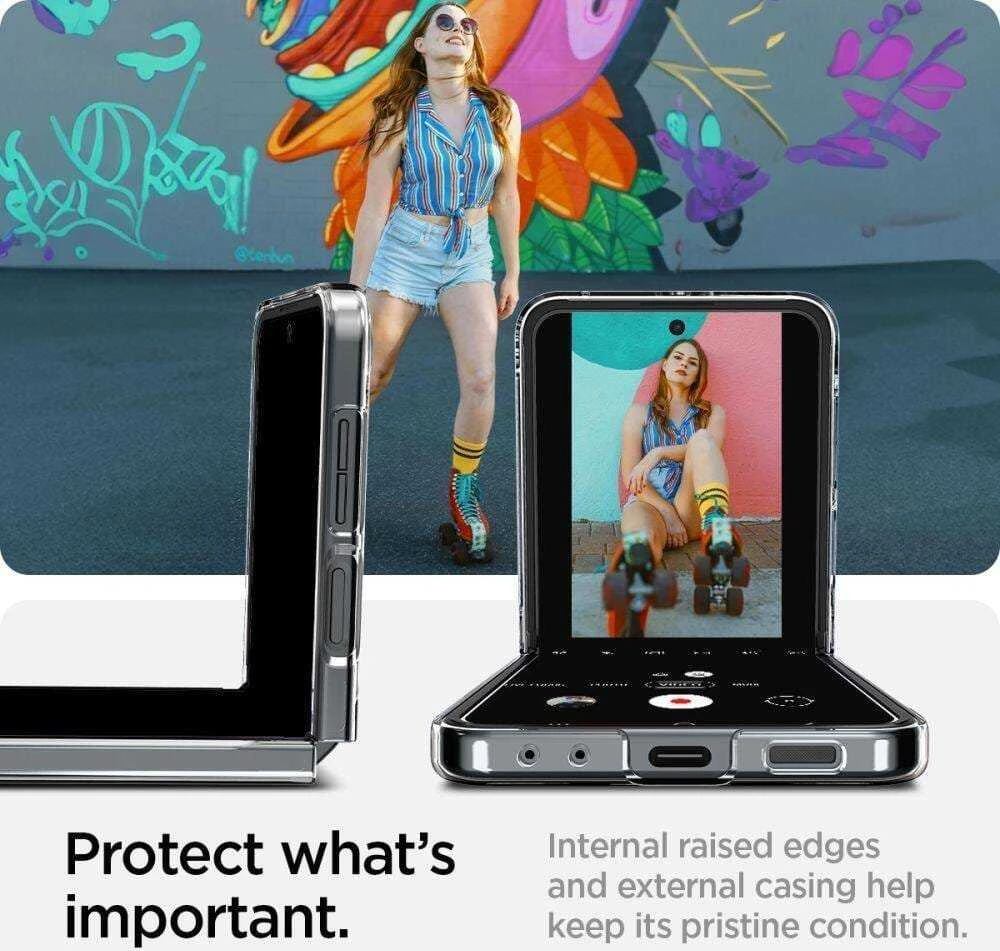 Samsung Galaxy Z Flip6 Spigen Airskin Crystal Clear dėklas telefonui skaidrus