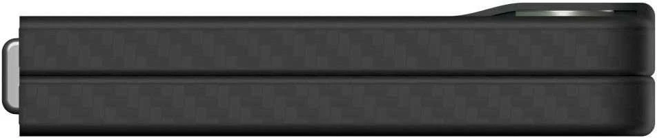 Juodas (Aramid) dėklas Samsung Galaxy Z Flip 7 telefonui „Spigen Airskin”
