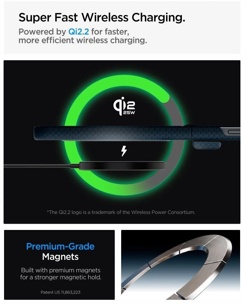 Dėklas Spigen AirSkin Aramid MagSafe Samsung Galaxy Z FLIP 8 NAVY