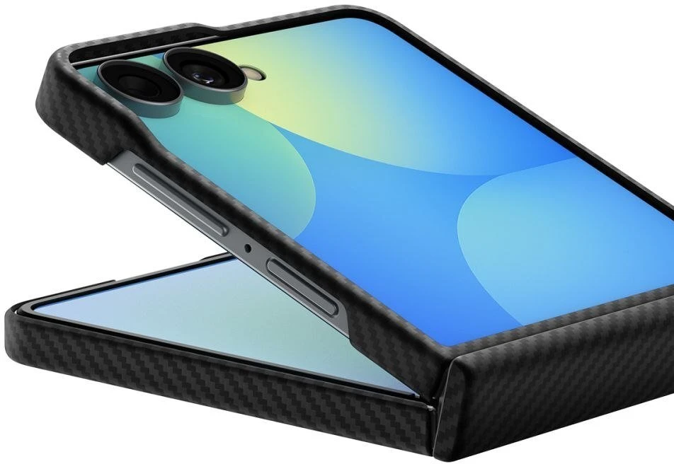 Dėklas Spigen Air Skin Aramid Mag MagSafe, skirtas Samsung Galaxy Z Flip8, juodos spalvos