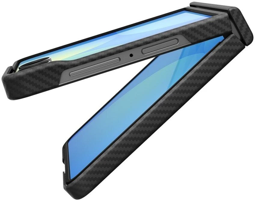 Dėklas Spigen Air Skin Aramid Mag MagSafe, skirtas Samsung Galaxy Z Flip8, juodos spalvos