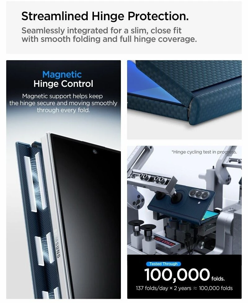 Dėklas Spigen AirSkin Aramid MagSafe Samsung Galaxy Z FOLD 8 ULTRA NAVY
