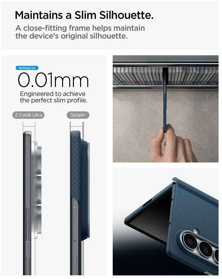 Dėklas Spigen AirSkin Aramid MagSafe Samsung Galaxy Z FOLD 8 ULTRA NAVY