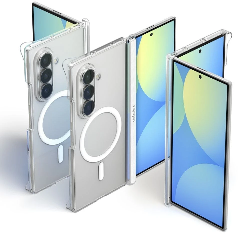Dėklas SPIGEN AIRSKIN ZERO MAGSAFE GALAXY Z FOLD 8 YPAČ SKAIDRUS/Baltas