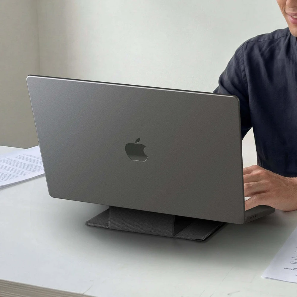 Spigen Slim Fold Nešiojamas kompiuteris & Planšetė Stand LD201-S8, juodas
