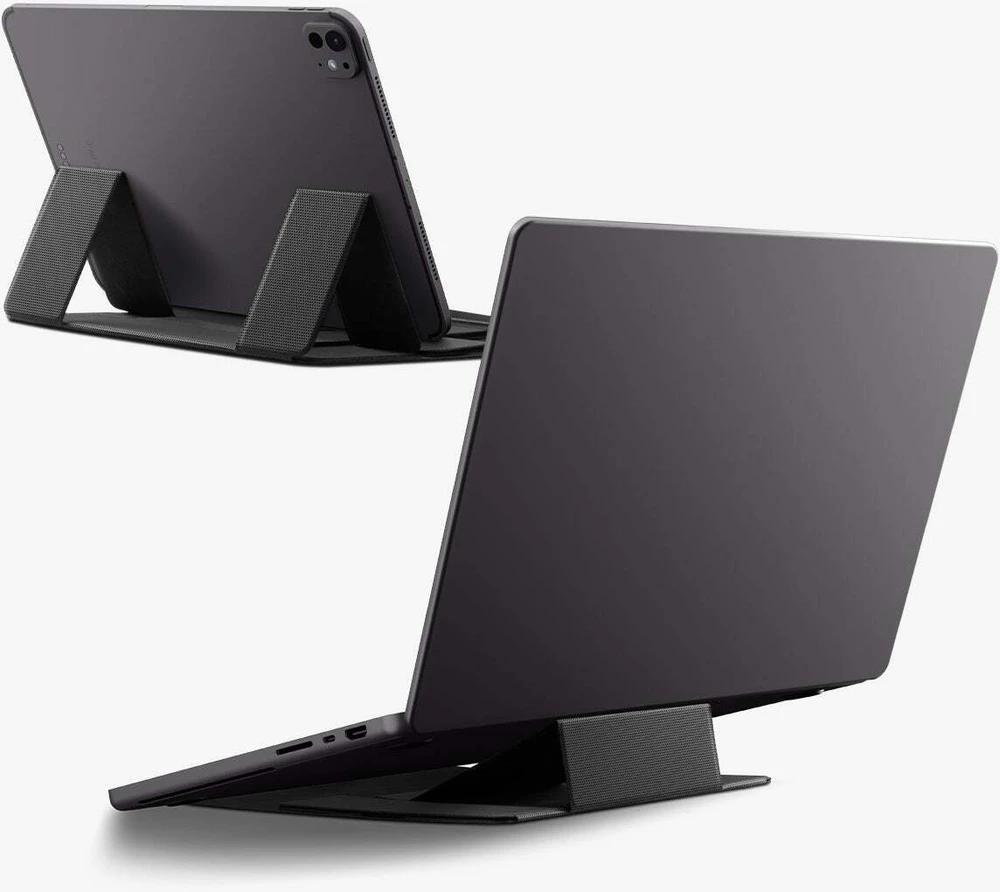 Spigen Slim Fold Nešiojamas kompiuteris & Planšetė Stand LD201-S8, juodas