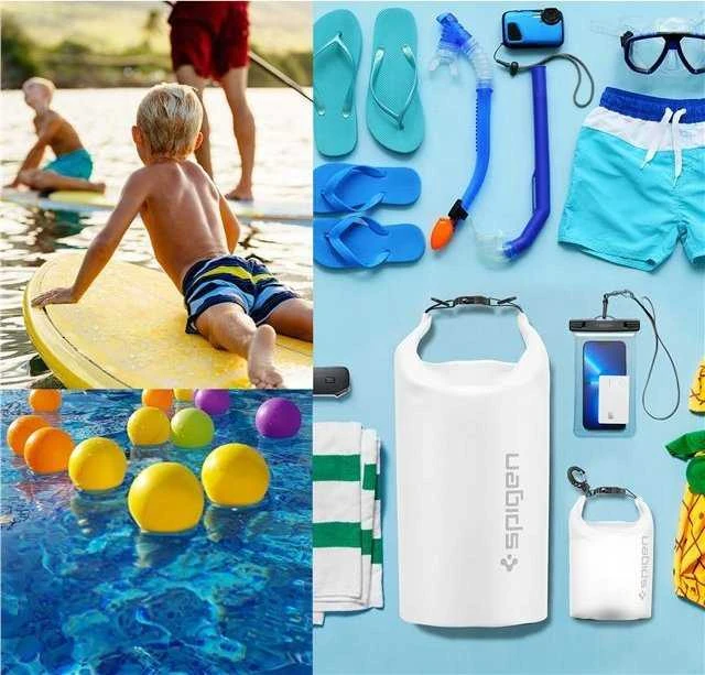 Spigen Aqua Shield Vandeniui atsparus sausas krepšys 20L + 2L A630, sniego baltumas