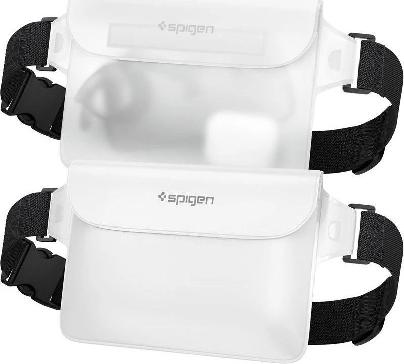 Spigen Aqua Shield vandeniui atspari juosmens rankinė A620, 2 vnt., sniego baltos spalvos