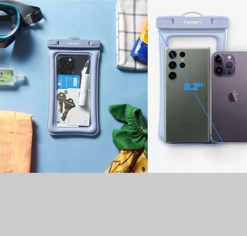 Spigen Aqua Shield vandeniui atsparus plūduriuojantis dėklas A610, 2 vnt., aqua mėlyna