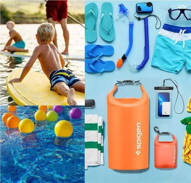 Spigen Aqua Shield vandeniui atsparus sausas krepšys 20L + 2L A630, saulėlydžio oranžinė