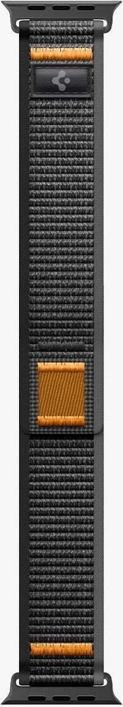 Spigen Athlex Air 2 aktyvus dirželis, juoda-oranžinė - Apple Watch 49mm/46mm/45mm/44mm