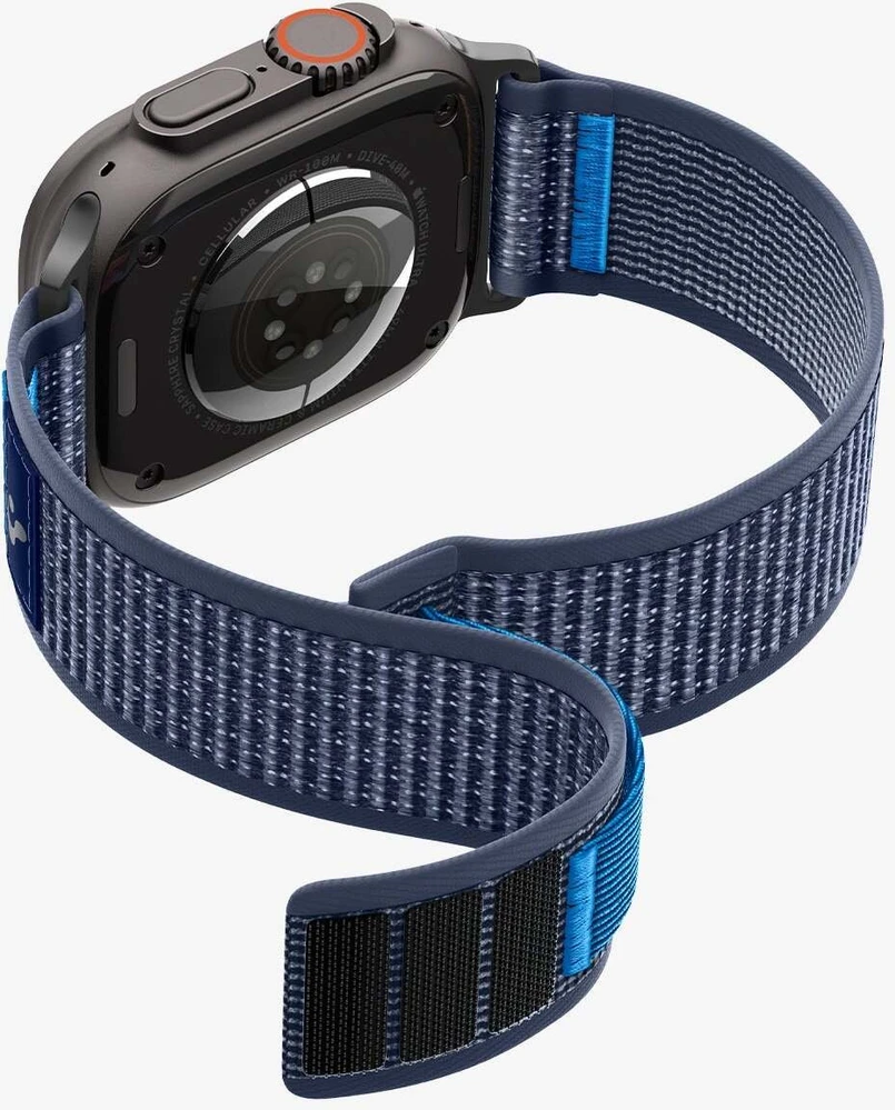 Spigen Athlex Air 2 aktyvus dirželis, tamsiai mėlynas - Apple Watch 49mm/46mm/45mm/44mm