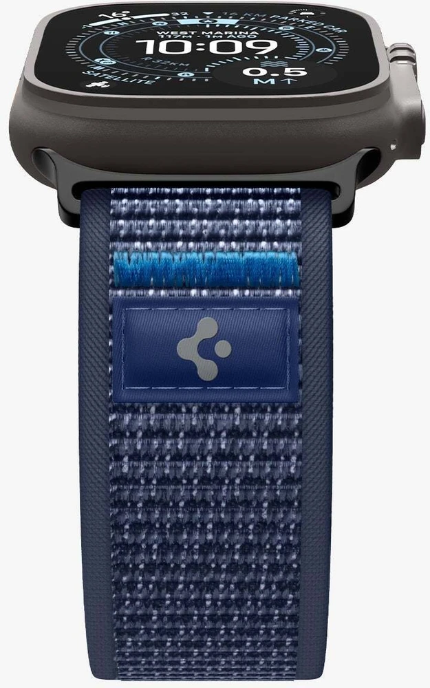 Spigen Athlex Air 2 aktyvus dirželis, tamsiai mėlynas - Apple Watch 49mm/46mm/45mm/44mm