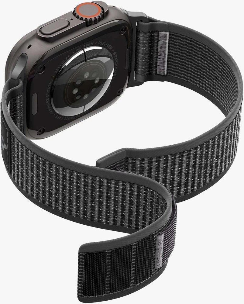 Spigen Athlex Air 2 aktyvus dirželis, juoda-pilka - Apple Watch 49 mm/46 mm/45 mm/44 mm