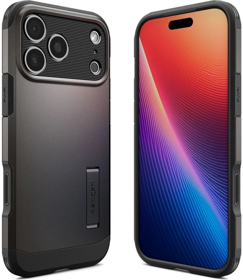 Spigen Tough Armor "T" MagSafe dėklas skirtas Apple iPhone 17 Pro – pilkos spalvos