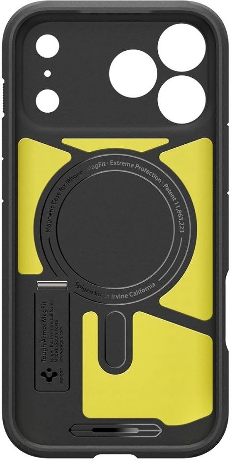 Spigen Tough Armor "T" MagSafe dėklas skirtas Apple iPhone 17 Pro – pilkos spalvos