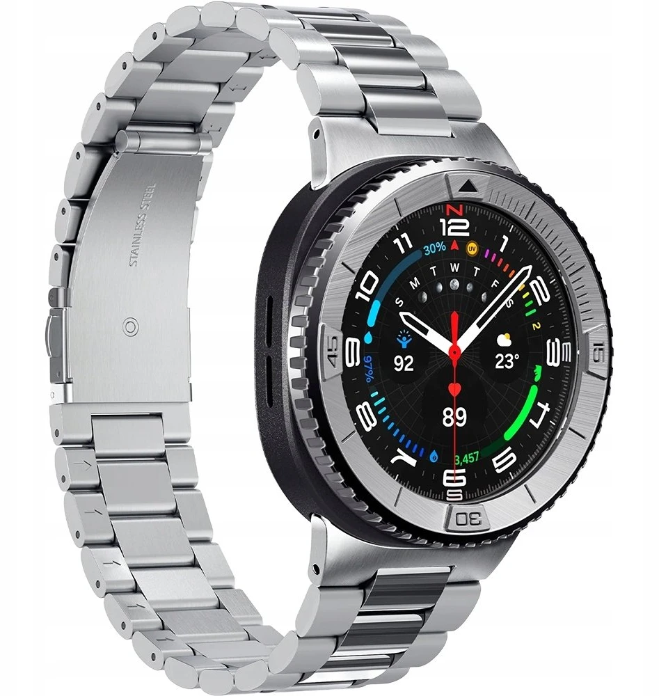 Spigen Bezel Tune (Pilot), sidabrinis - Samsung Galaxy Watch 8 Classic 46mm