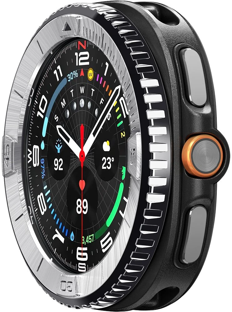 Spigen Bezel Tune (Pilot), sidabrinis - Samsung Galaxy Watch 8 Classic 46mm
