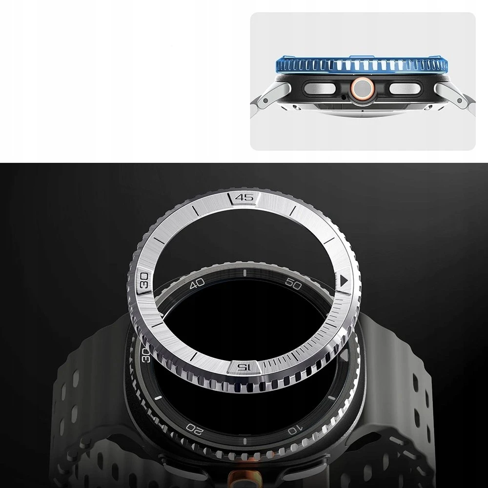 Spigen Bezel Tune (Pilot), sidabrinis - Samsung Galaxy Watch 8 Classic 46mm