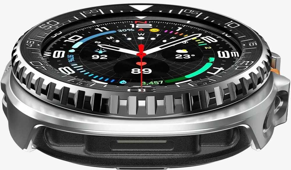 Spigen Bezel Tune Pro (Diver), juodas - Samsung Galaxy Watch 8 Classic 46mm
