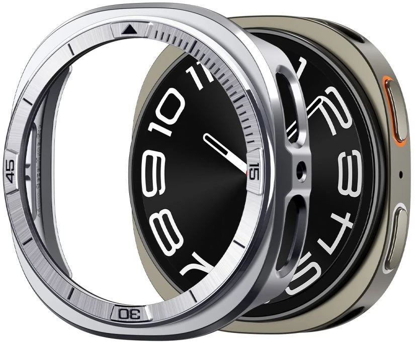 Spigen Bezel Tune Pro (Pilot), sidabrinis – Samsung Galaxy Watch 9/8 44mm