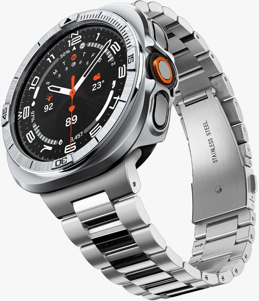 Spigen Bezel Tune Pro (Pilot), sidabrinis – Samsung Galaxy Watch Ultra 2 47mm