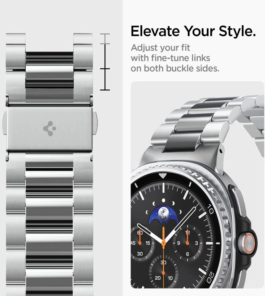 Spigen Modern Fit Band for Samsung Galaxy Watch 40/44/46 mm – Sidabrinis