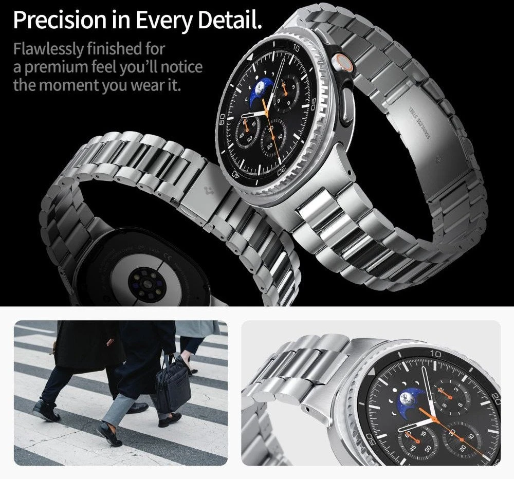 Spigen Modern Fit Band for Samsung Galaxy Watch 40/44/46 mm – Sidabrinis