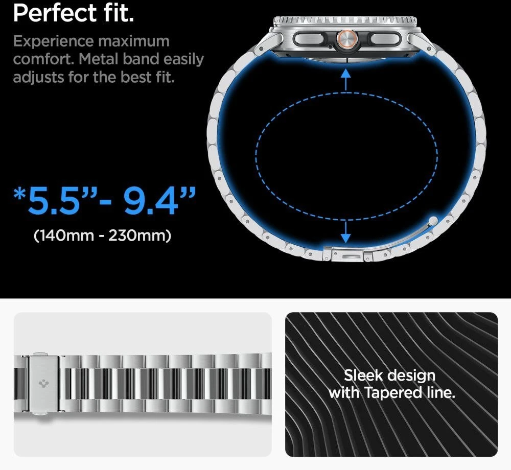 Spigen Modern Fit Band for Samsung Galaxy Watch 40/44/46 mm – Sidabrinis