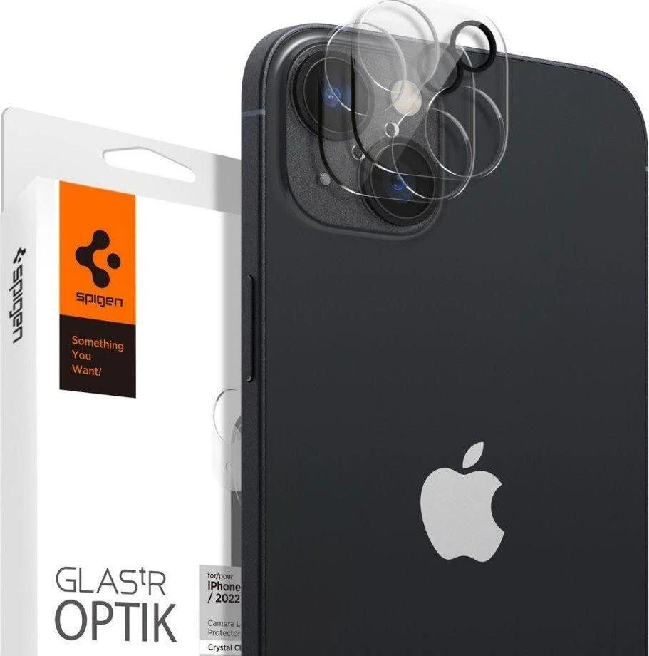 „Spigen Glass Optik“ 2 vnt., skaidrūs – „Apple iPhone 14“ / „Apple iPhone 14 Plus“