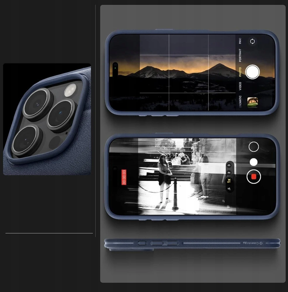 Dėklas Spigen Caseology Athlex MagSafe, aktyvus tamsiai mėlynas - iPhone 16 Pro