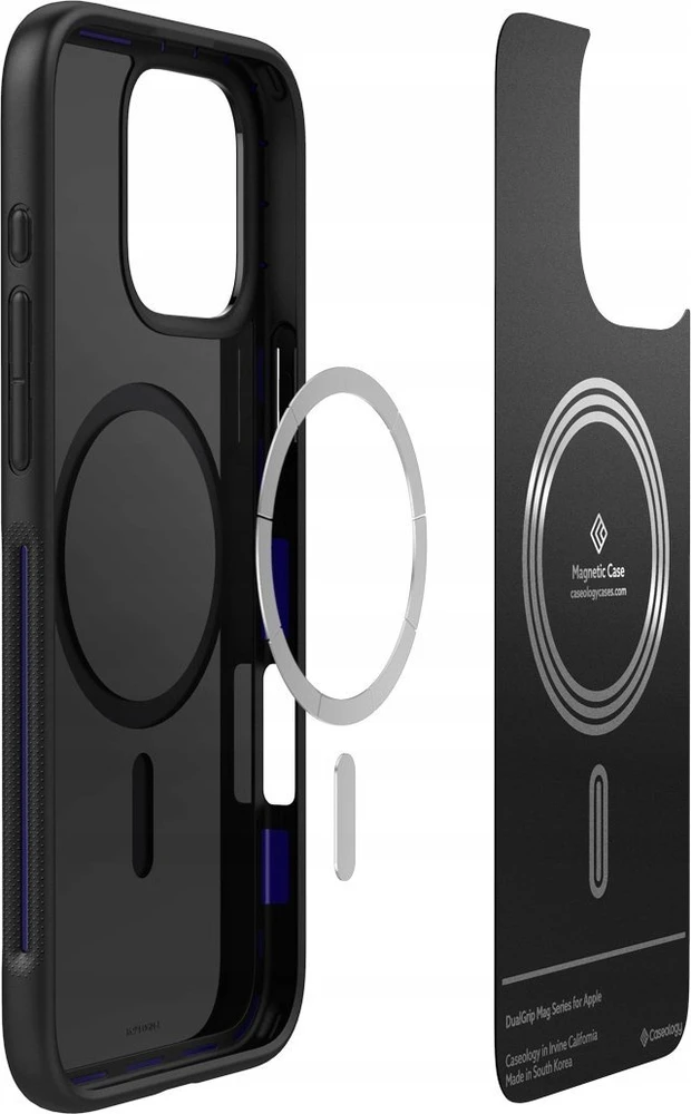 Dėklas Spigen „Caseology Dual Grip MagSafe“, kobalto spalvos, mėlynas - iPhone 16 Pro