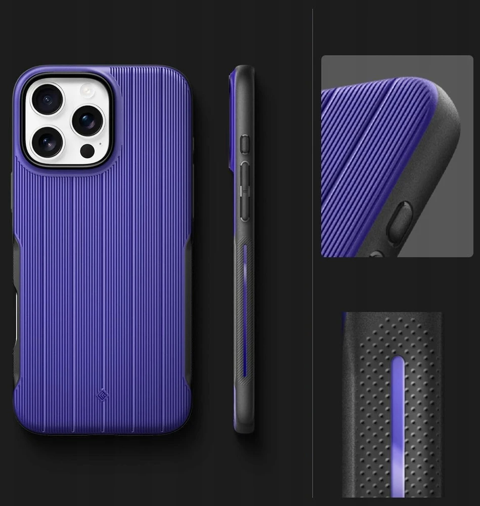 Dėklas Spigen „Caseology Dual Grip MagSafe“, kobalto spalvos, mėlynas - iPhone 16 Pro
