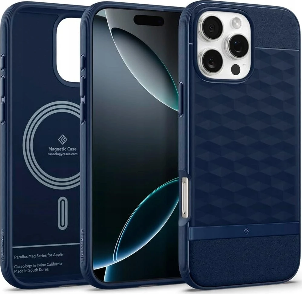 Dėklas Spigen Caseology Parallax MagSafe, vidurnakčio mėlynas - iPhone 16 Pro
