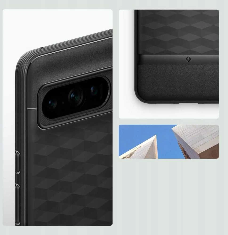 Dėklas Spigen Caseology Parallax matte juodas - Google Pixel 8 Pro